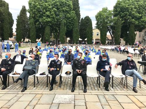 Il vicegovernatore del Friuli Venezia Giulia con delega alla Protezione civile, Riccardo Riccardi, ad Aquileia in occasione del trentesimo anniversario di fondazione del gruppo comunale di Protezione civile.