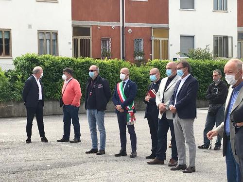 Il vicegovernatore Riccardo Riccardi all'inaugurazione della nuova sede della società cooperativa sociale Nascente a Pasian di Prato