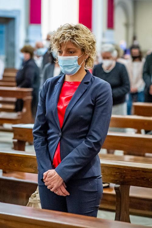 L'assessore Zilli alla celebrazione per l'inaugurazione dei lavori di restauro della pieve di Artegna (ph photoforyou)