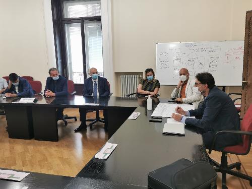 L'incontro tra l'assessore regionale Fabio Scoccimarro e il sindaco di Trieste Roberto Dipiazza. 