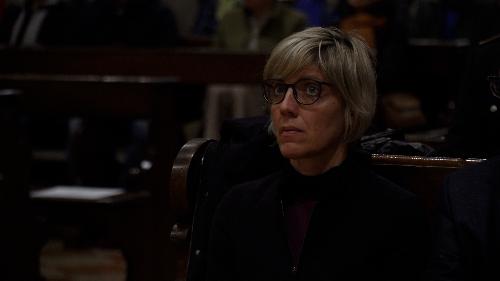 L'assessore Zilli durante le celebrazioni dell'anniversario del terremoto del 1976.