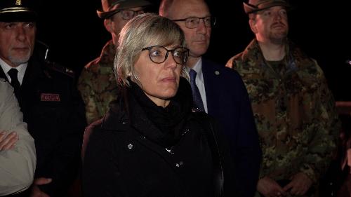 L'assessore Zilli durante le celebrazioni dell'anniversario del terremoto del 1976.