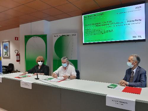 L'assessore regionale alla Cultura, Tiziana Gibelli, durante la presentazione del festival musicale internazionale Nei Suoni Dei Luoghi