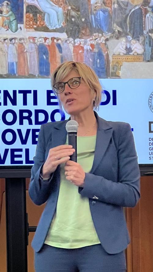 Barbara Zilli al convegno dell'Univeristà di Udine.