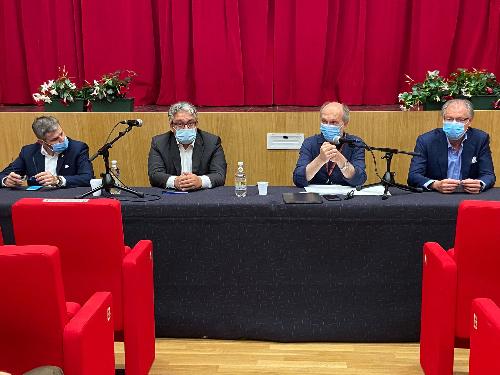 L'intervento del vicegovernatore Riccardo Riccardi durante l'incontro svoltosi a Spilimbergo