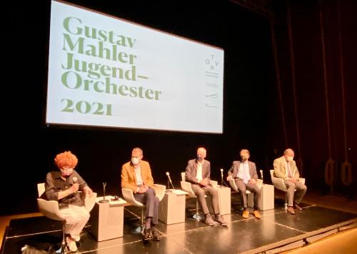L'intervento dell'assessore regionale ala Cultura Tiziana Gibelli durante la presentazione dell'attività a Pordenone della Gustav Mahler Jugendorchester
