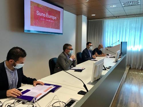 La conferenza stampa dell'edizione estiva di Suns Europe con l'assessore regionale con delega alle Lingue minoritarie Pierpaolo Roberti.