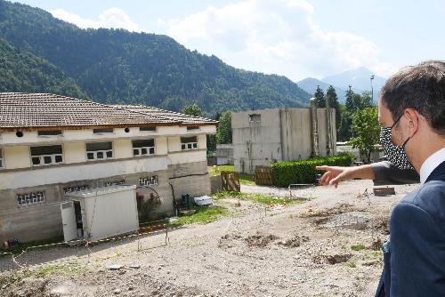 Il governatore del Friuli Venezia Giulia, Massimiliano Fedriga, alla presentazione del progetto di ampliamento delle Terme di Arta.