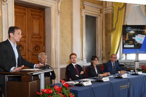 Il governatore Fedriga nel corso del suo intervento