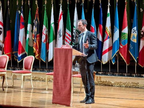 Il governatore Fedriga nel corso suo intervento