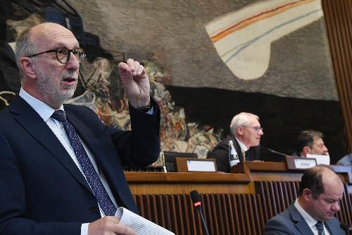 L'assessore Riccardi in Aula