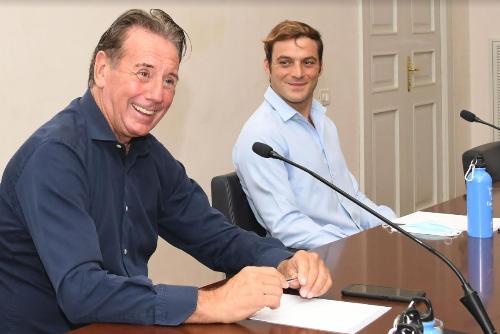 Un momento della conferenza stampa.