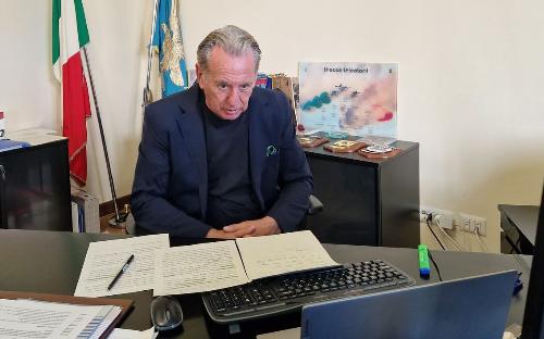 L'asserssore regionale per la Difesa dell'ambiente Fabio Scoccimaerro durante il suo intervento