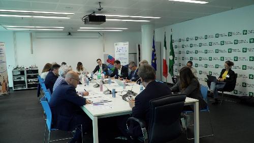 L'assessore regionale alle Finanze Barbara Zilli al tavolo politico Eusalp a Milano