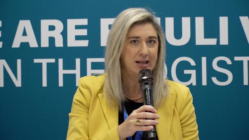 L'assessore Amirante nel corso del suo intervento in Cabina di regia