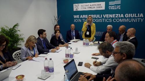 L'assessore Amirante nel corso del suo intervento in Cabina di regia