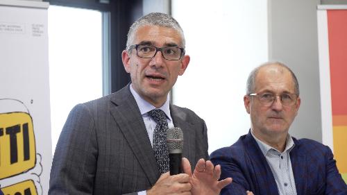 L'intervento dell'assessore regionale Pierpaolo Roberti durante la cerimonia di inaugurazione della nuova sede del Consorzio culturale del monfalconese
