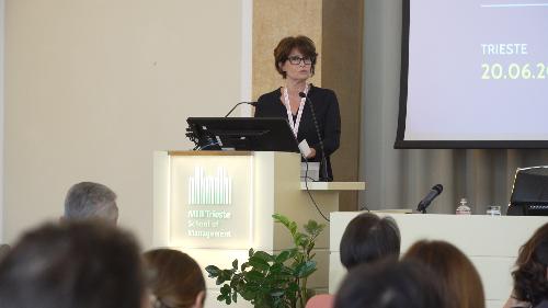 L’assessore regionale a Istruzione, formazione e lavoro Alessia Rosolen al convegno del Mib di Trieste