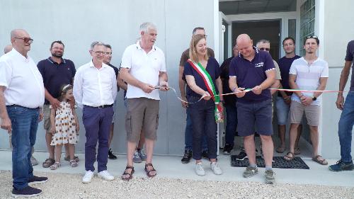 L'assessore alle Risorse agroalimentari, forestali e ittiche Stefano Zannier  all'inaugurazione della nuova sede degli operatori di campagna del Consorzio di bonifica della Venezia Giulia
