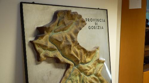 Il plastico storico della provincia di Gorizia datatbile attorno al 1927 donato all'Erpac
