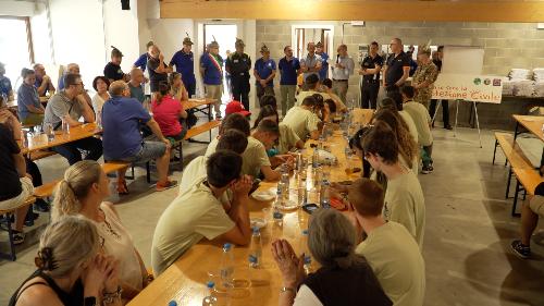 L'intervento dell'assessore regionale Riccardo Riccardi durante òl'incontro svoltosi a Forgaria