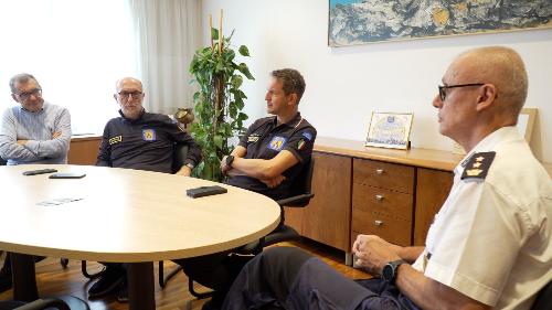 Vertice in municipio di Tavagnacco con il sindaco e l'assessore regionale alla Protezione civile Riccardo Riccardi
