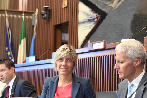L'assessore alle Finanze Barbara Zilli oggi in I Commissione integrata