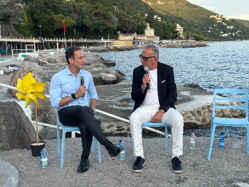 Il governatore Massimiliano Fedriga intervistato dal direttore editoriale di Ies Giovanni Marzini