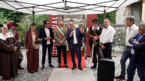 Un momento della della cerimonia di inaugurazione del "Virtualift" di Palmanova.