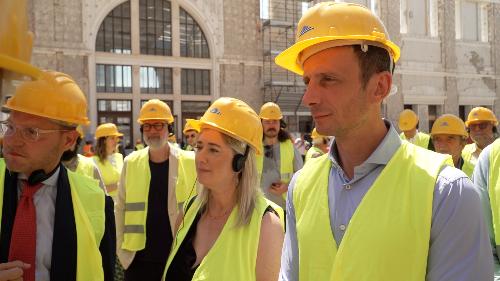 Il governatore Massimiliano Fedriga (a destra nella foto), con l'assessore regionale Cristina Amirante e Luigi Cantamessa