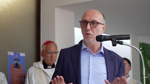 L'assessore regionale alla Salute Riccardo Riccardi alla riapertura al culto della Chiesa Rosa Mistica di Codroipo