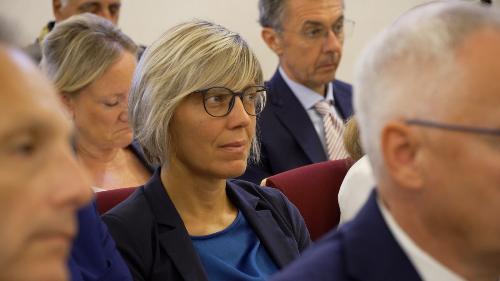 L'assessore regionale alle Finanze Barbara Zilli all'udienza pubblica per il giudizio di parificazione del rendiconto generale 2024 dell'Amministrazione regionale da parte della Corte dei conti