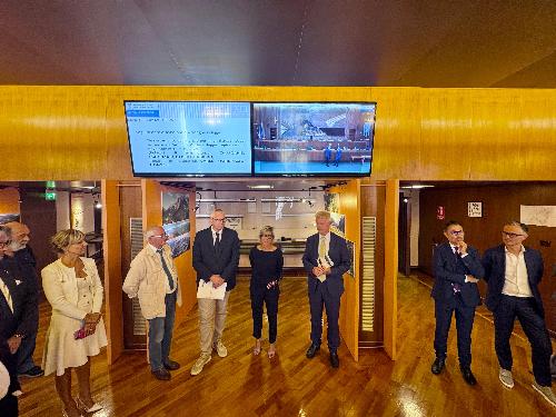 L'assessore Barbara Zilli e il presidente del Consiglio regionale Mauro Bordin all'inaugurazione della mostra "Le Valli del Friuli Venezia Giulia"