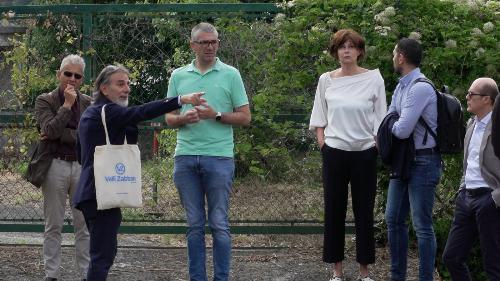 Sopralluogo all'ex caserma Rossetti di Trieste con gli assessori regionali Pierpaolo Roberti e Alessia Rosolen
