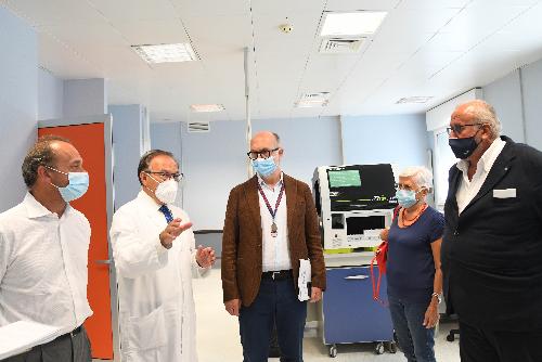 Il vicegovernatore e assessore alla Salute, Riccardo RIccardi, all'Ospedale di Gorizia alla presentazione del laboratorio di analisi centralizzato per l'Asugi e in visita alla struttura