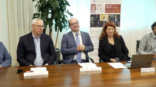 Il vicegovernatore con delega alla Cultura Mario Anzil alla presentazione della 104^ stagione di concerti di Amici della Musica 