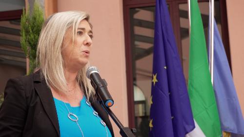 L'assessore Amirante nel corso dell'inaugurazione