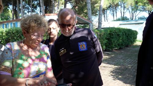 Il sopralluogo svoltosi al camping Pino mare di Lignano
