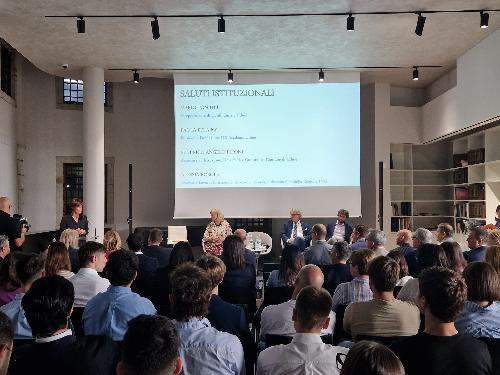 L'assessore regionale alla Formazione e Lavoro Alessia Rosolen interviene in Confindustria a Udine alla cerimonia dell'Its Academy Udine day