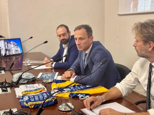 Il governatore Fedriga nel corso del suo intervento