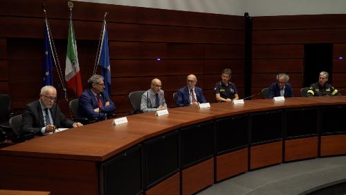 L’assessore regionale con delega alla Protezione civile Riccardo Riccardi alla presentazione della Scuola di alta formazione sulla resilienza