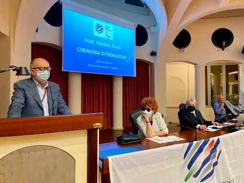 L'intervento del vicegovernatore della Regione Riccardo Riccardi a Pordenone nel corso della cerimonia di consegna delle benemerenze del Comitato italiano paralimpico