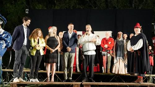 L'assessore regionale Cristina Amirante alla presentazione della 39ma Giostra dei castelli con Mattia Tirelli, Orsola Costanza, Alessandro Ciriani, Alessandro Casagrande 
Alessandro Martello (direttore artistico)