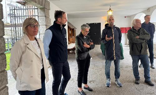 Il governatore del Friuli Venezia Giulia Massimiliano Fedriga, oggi, insieme all'assessore regionale alle Finanze Barbara Zilli, al Museo carnico delle arti popolari "Michele Gortani" di Tolmezzo.