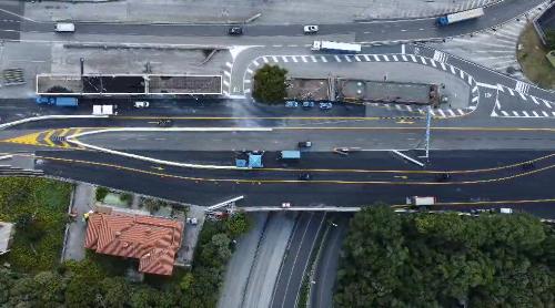 Le immagini dall'alto dei lavori eseguiti al valico di Fernetti