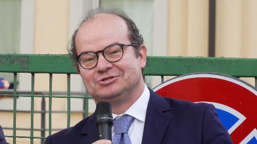 Il vicegovernatore Mario Anzil nel suo intervento all'inaugurazione del Nido dello Stella