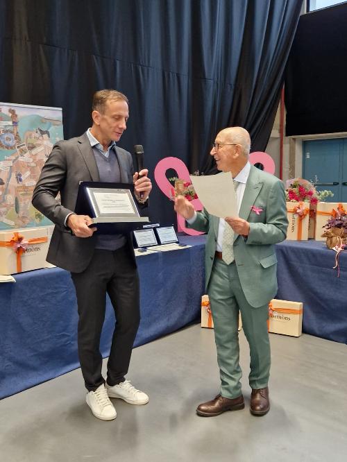 Il governatore del Fvg Massimiliano Fedriga riceve il Premio speciale a Gorizia dal presidente della Consulta Mario Brancati