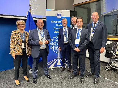 La delegazione del Friuli Venezia Giulia guidata dall'assessore Callari all’European digital connecting awards.