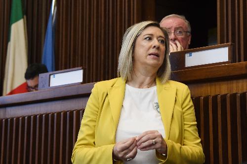 L'intervento in Aula dell'assessore regionale Cristina Amirante durante la discussione dell'Assestamento bis