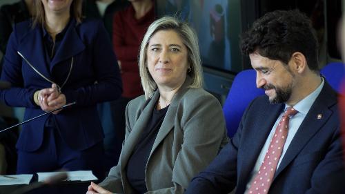 L'assessore Amirante all'inaugurazione del Pl Space center, la struttura realizzata dall’impresa PrimaLuceLab nel contesto del Polo Tecnologico Alto Adriatico